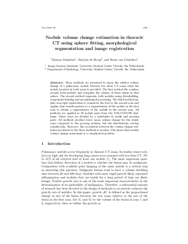 (PDF) Nodule volume change estimation in thoracic CT using sphere ...