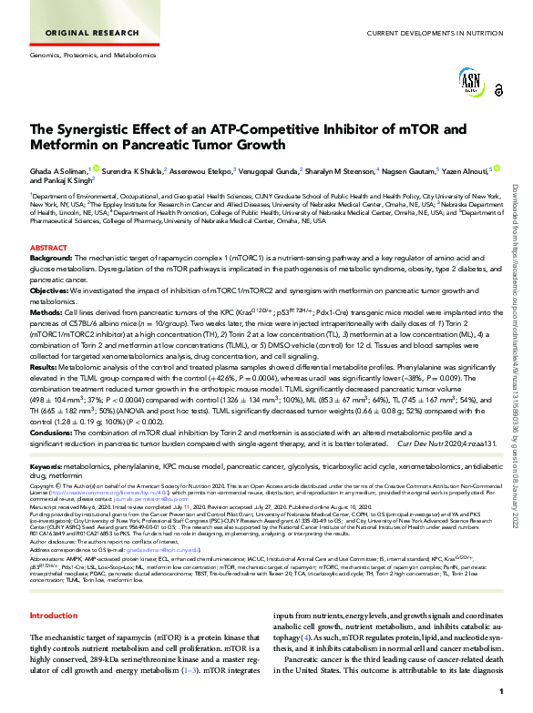 (PDF) The Synergistic Effect of an ATP-Competitive Inhibitor of mTOR ...