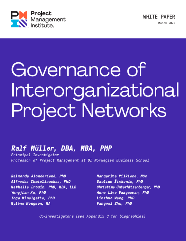 (PDF) Governance of Interorganizational Project Networks