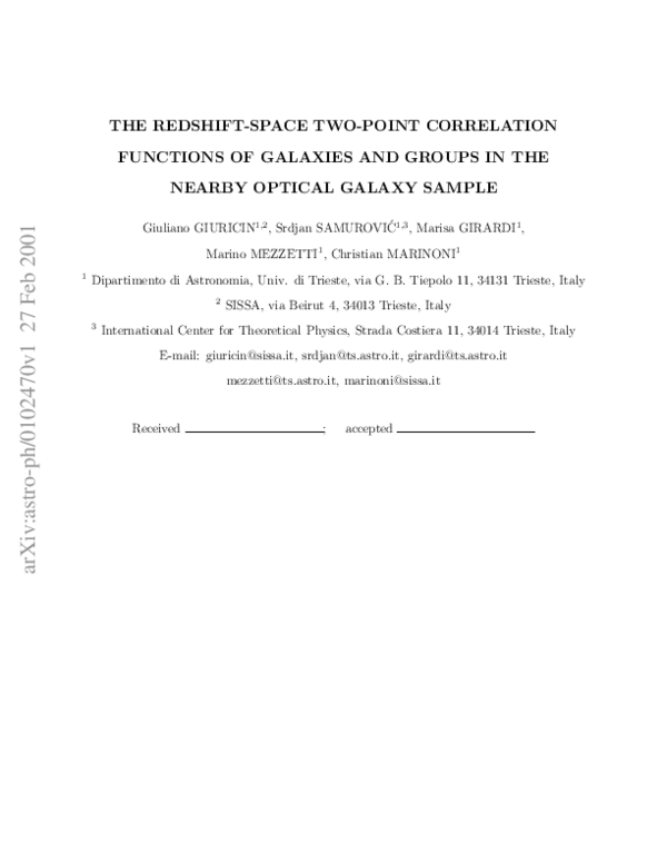 (PDF) The redshift-space two-point correlation functions of galaxies ...