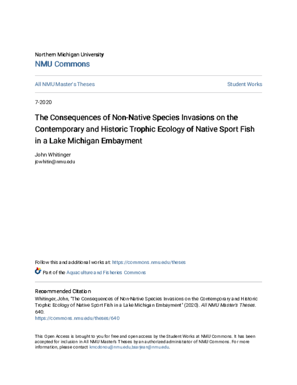(PDF) The Consequences of Non-Native Species Invasions on the ...