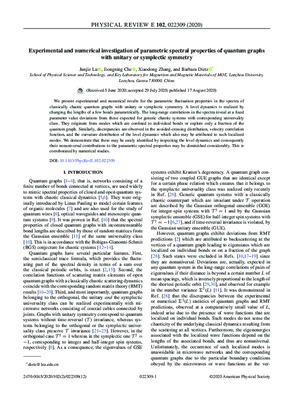 (PDF) Experimental and numerical investigation of parametric spectral ...