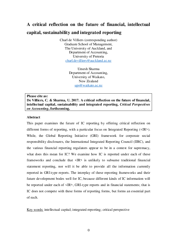 (PDF) A critical reflection on the future of financial, intellectual ...