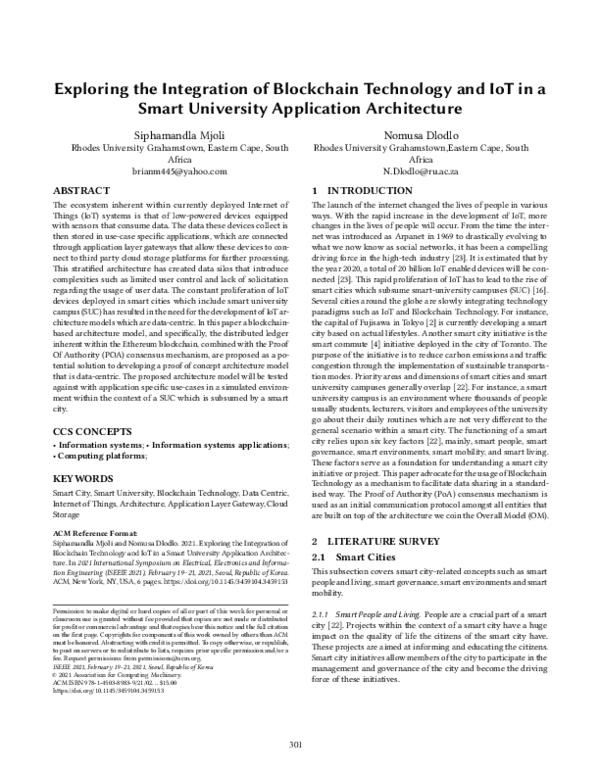 (PDF) Exploring the Integration of Blockchain Technology and IoT in a ...