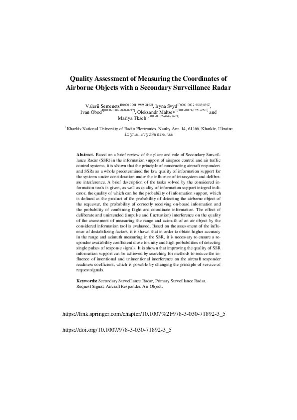 (PDF) Quality Assessment of Measuring the Coordinates of Airborne ...