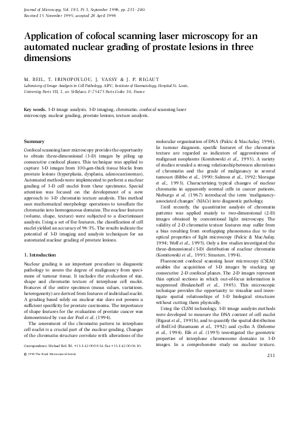 (PDF) Application of confocal scanning laser microscopy for an ...