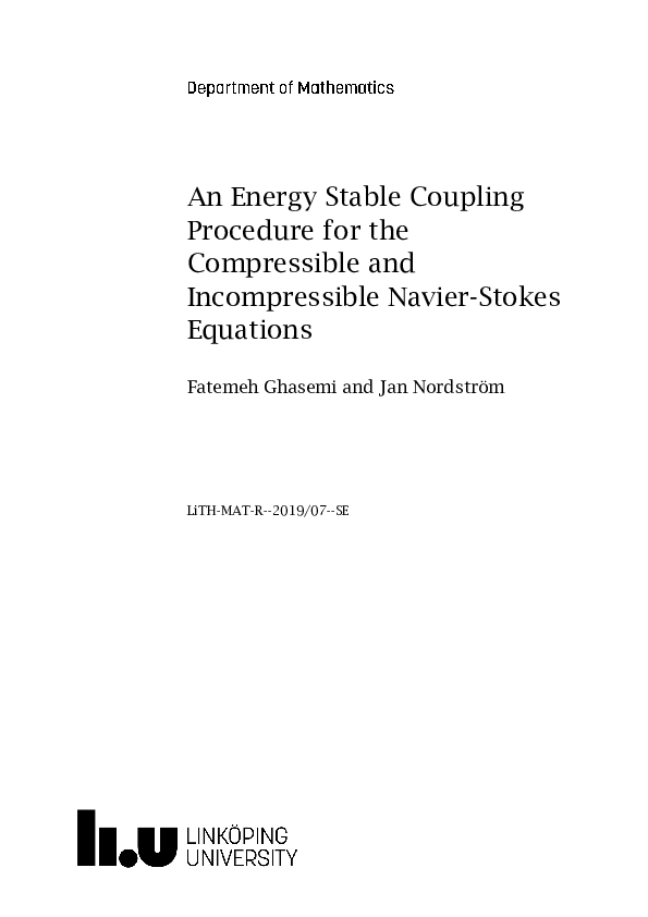 (PDF) An energy stable coupling procedure for the compressible and ...