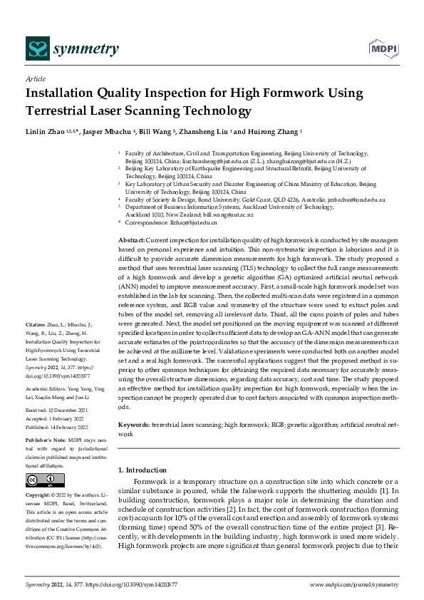 Fresh Look at Pdf Installation Quality Inspection For High Formwork Using