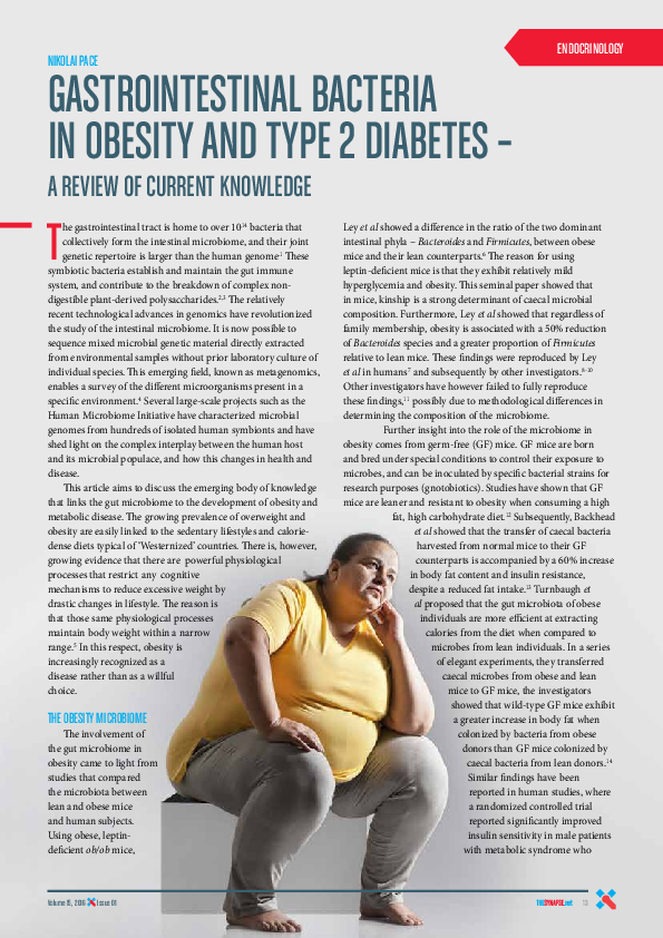 (PDF) Gastrointestinal bacteria in obesity and type 2 diabetes : a ...