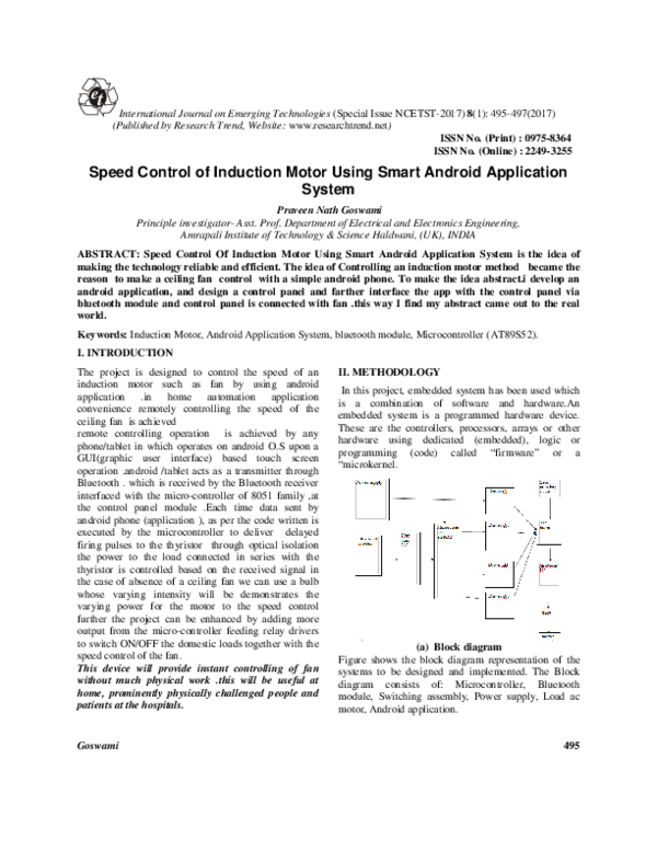 (PDF) Speed Control of Induction Motor Using Smart Android Application ...