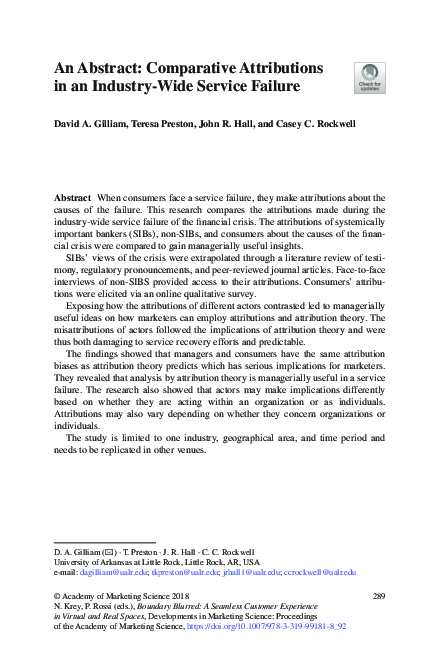 (PDF) An Abstract: Comparative Attributions in an Industry-Wide Service ...