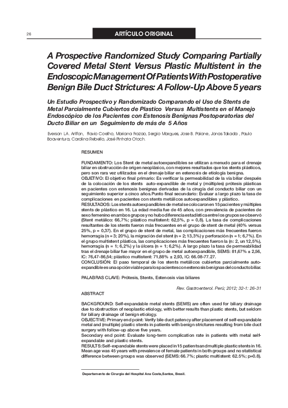 (PDF) A prospective randomized study comparing partially covered metal ...