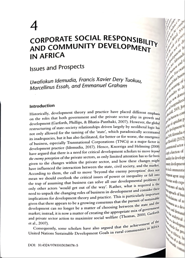 (PDF) Corporate Social Responsibility and Community Development in Africa
