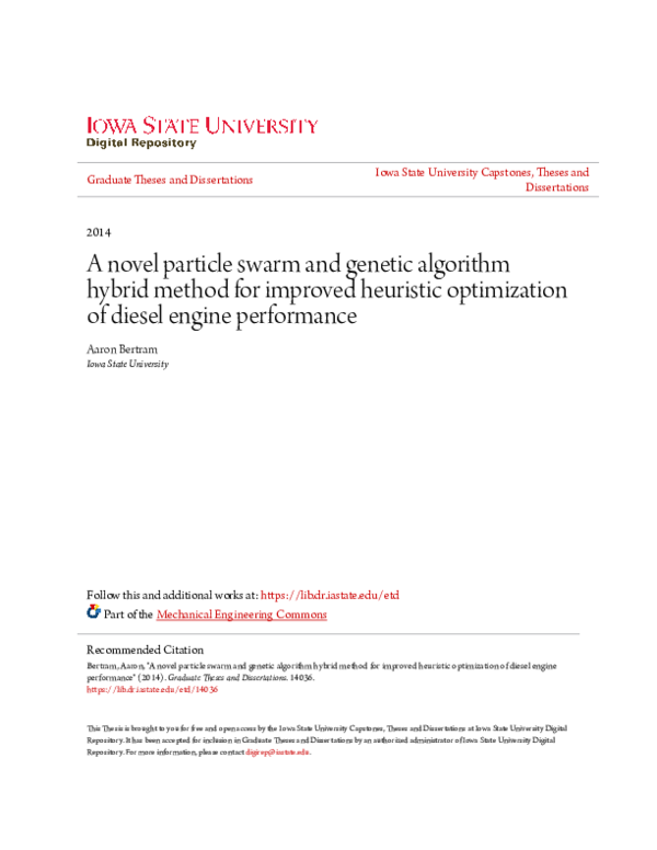 (PDF) A novel particle swarm and genetic algorithm hybrid method for ...
