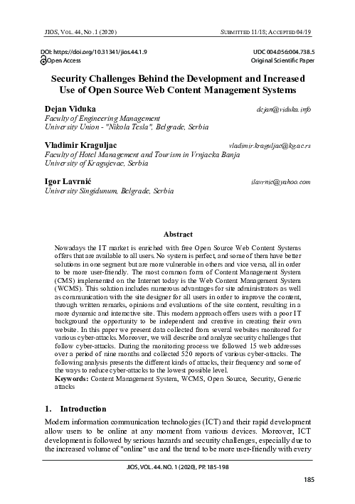 (PDF) Security Challenges Behind the Development and Increased Use of ...