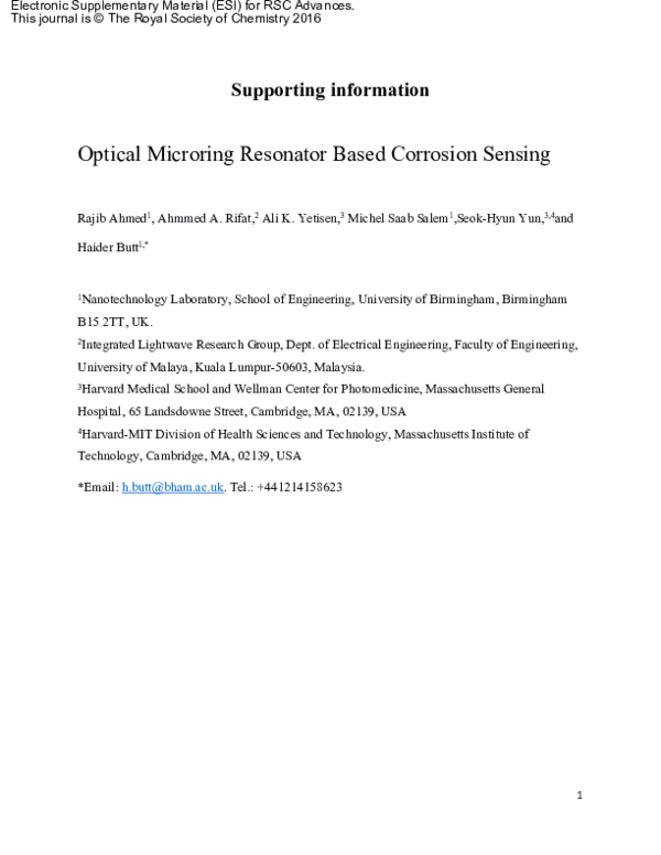 (PDF) Optical microring resonator based corrosion sensing