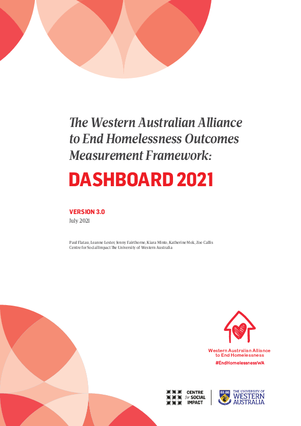 (PDF) The Western Australian Alliance to End Homelessness measurement and evaluation