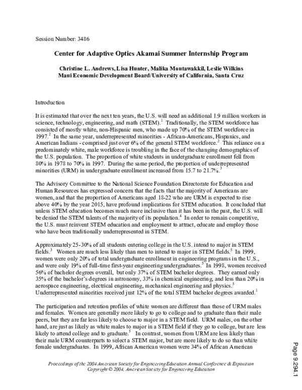 (PDF) Center For Adaptive Optics Akamai Summer Internship Program