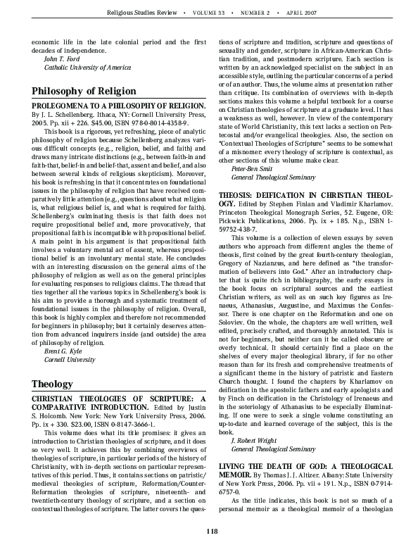 (PDF) Living the Death of God: A Theological Memoir - By Thomas J. J ...