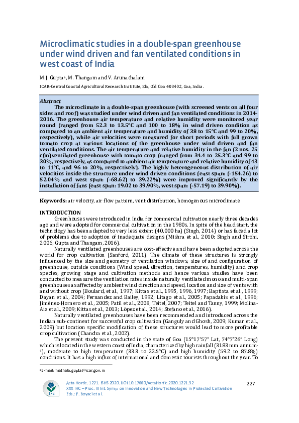 (PDF) Microclimatic studies in a double-span greenhouse under wind ...