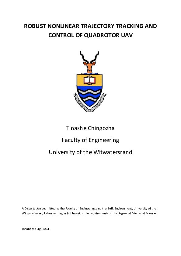 (PDF) Robust nonlinear trajectory tracking and control of quadrotor UAV