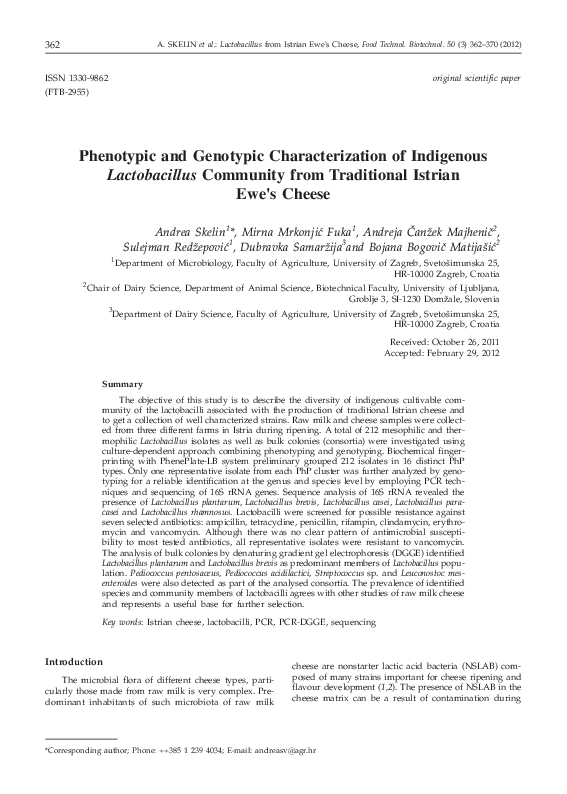 (PDF) Phenotypic and Genotypic Characterization of Indigenous ...