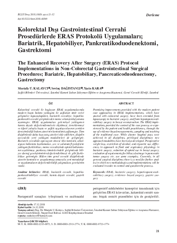 (PDF) The Enhanced Recovery After Surgery (ERAS) Protocol ...