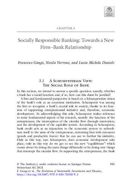 Socially Responsible Banking: Towards a New Firm–Bank Relationship