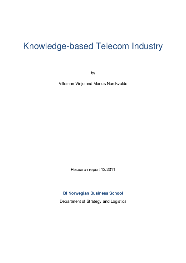 (PDF) Knowledge-based Telecom Industry
