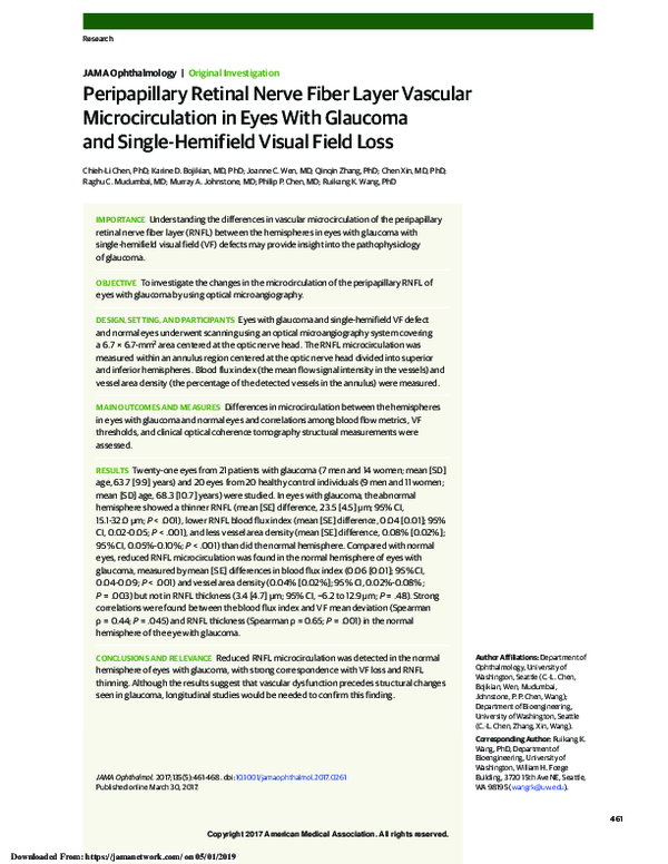 (PDF) Peripapillary Retinal Nerve Fiber Layer Vascular Microcirculation ...