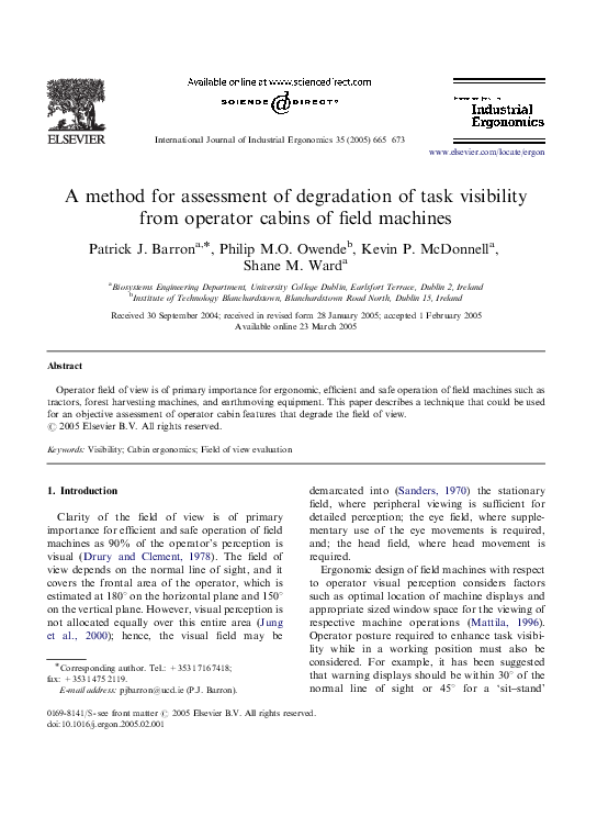 (PDF) A method for assessment of degradation of task visibility from