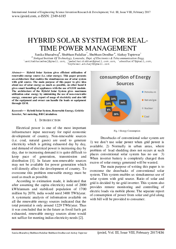 (PDF) Real-Time Power Management in Hybrid Solar Systems