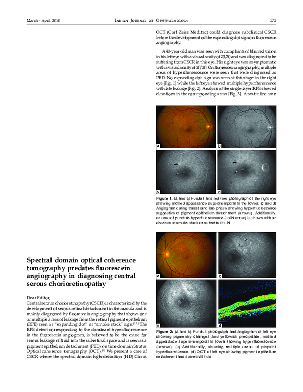 (PDF) Spectral domain optical coherence tomography predates fluorescein ...