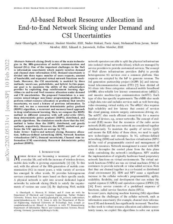 (PDF) AI-based Robust Resource Allocation in End-to-End Network Slicing ...