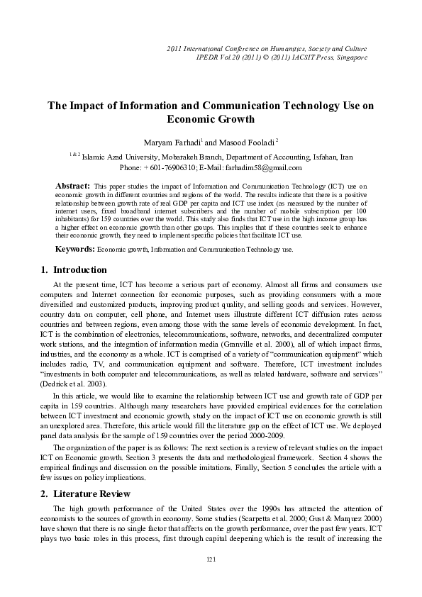 (PDF) The Impact of Information and Communication Technology Use on ...