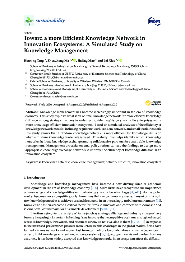 (PDF) Toward a more Efficient Knowledge Network in Innovation ...