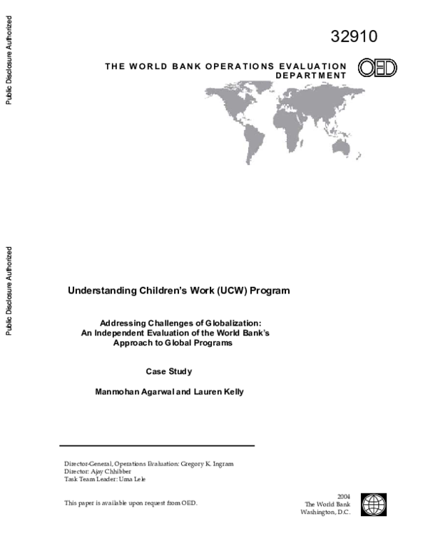 (PDF) Understanding Children's Work (UCW) Program : addressing ...