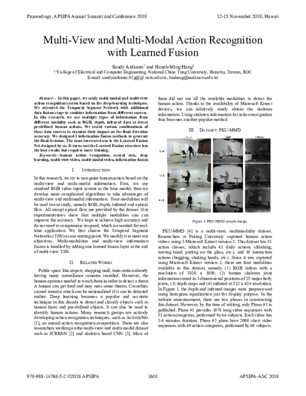 (PDF) Multi-View and Multi-Modal Action Recognition with Learned Fusion