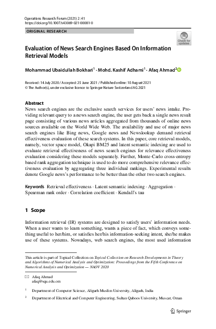(PDF) Evaluation of News Search Engines Based On Information Retrieval ...