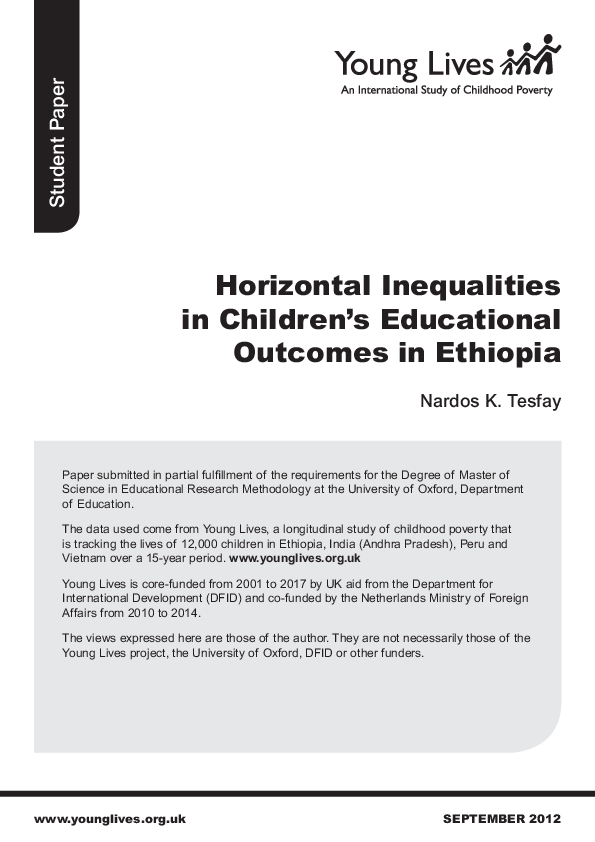 (PDF) Horizontal inequalities in children’s educational outcomes in ...