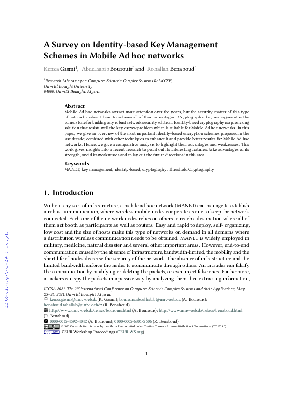 (PDF) A Survey on Identity-based Key Management Schemes in Mobile Ad ...