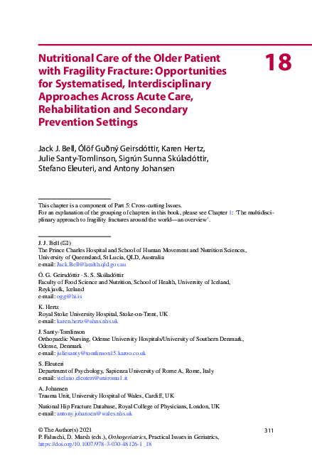(PDF) Nutritional Care of the Older Patient with Fragility Fracture ...
