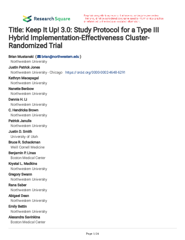 (PDF) Title: Keep It Up! 3.0: Study Protocol for a Type III Hybrid ...