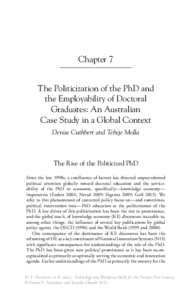 (PDF) The Politicization of the PhD and the Employability of Doctoral ...