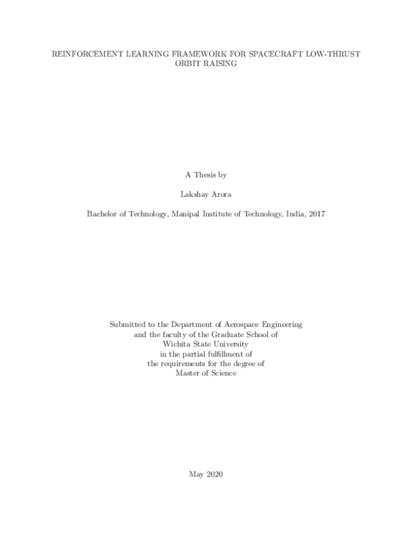 (PDF) Reinforcement learning framework for spacecraft low-thrust orbit ...