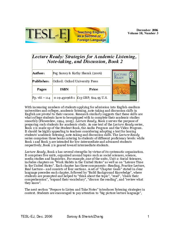 Lecture Ready 1: Strategies for Academic Listening%ｶﾝﾏ% Note-taking%ｶﾝﾏ% and Discussion (Lecture Ready Series) 511Hv9Ixy8L._UF350,350_QL50_.jpg