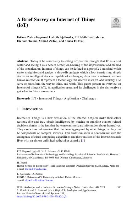 (PDF) A Brief Survey on Internet of Things (IoT)
