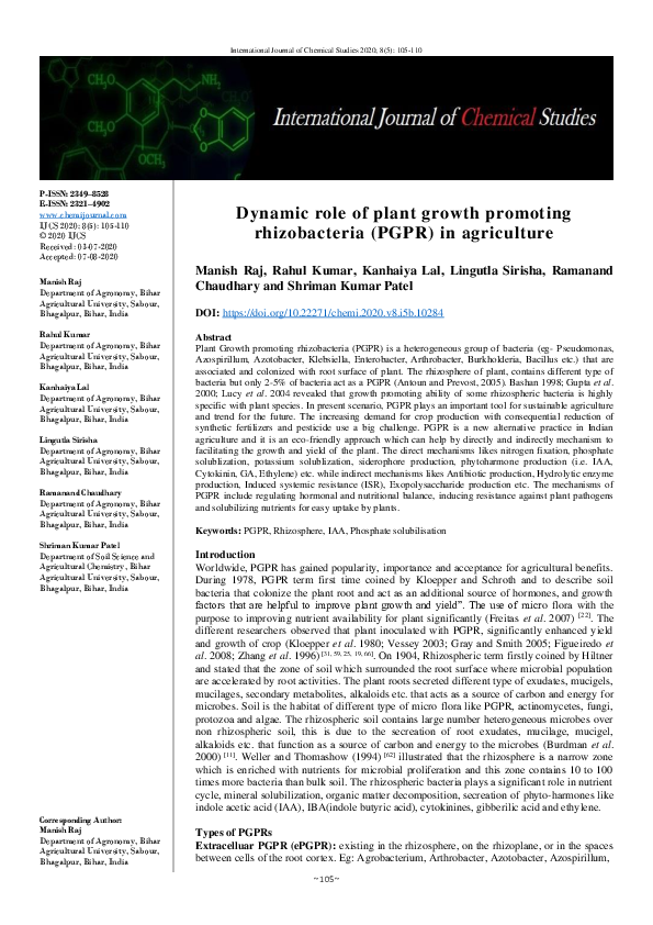 (PDF) Dynamic role of plant growth promoting rhizobacteria (PGPR) in ...