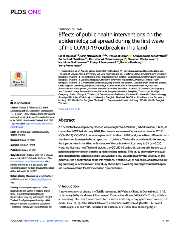 (PDF) Effects of Public Health Interventions on the Epidemiological ...
