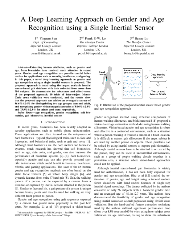 (PDF) A Deep Learning Approach on Gender and Age Recognition using a ...